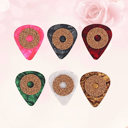 Masteelf Colorful Nonslip Guitar Plectrum Picks with Cork Tape for Durable Guitar Use Assorted Color 0.9mm