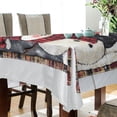 thumbnail image 3 of BZSMCE Square Tablecloth Adorable Smiled Snowman Pattern Tableclothes, 3 of 9
