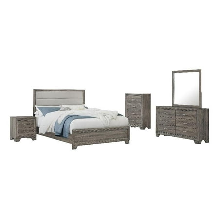 Wright 5-piece California King Bedroom Set Brown Oak