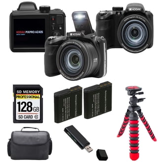 Kodak PIXPRO AZ528 Point & Shoot Digital Camera (Black) - 64GB Kit