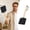 Black, variant on YardChic Leather Fly Swatter, Fly Swatters with Long Wood Handle and Hanging, Leather Fly Swatter Handcrafted for Indoor and Outdoor Racket Mosquito, Bee, Spiders, Home Essentials, 17.4x4.5 Inch