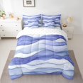 thumbnail image 2 of Feelyou Ink Watercolor Adult Bedding Comforter Set 7pcs, Modern Abstract Ombre Queen Bedding Sets, Fashion Minimalism Minimalst Reversible Queen Sheet Sets, Super Cozy Room Decor, 2 of 7