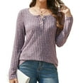 thumbnail image 4 of Long Sleeve Shirts for Women Casual Tunic Tops Dressy Crew Neck Pullover Fall Lightweight Sweaters, 4 of 8