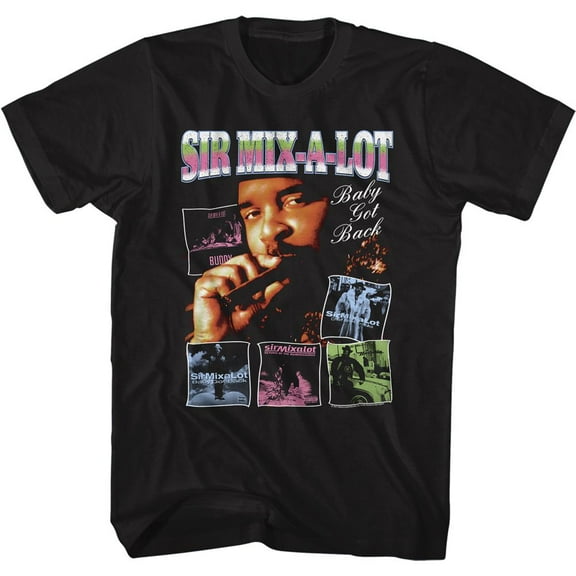 Sir Mix A Lot Albums Black Adult T-Shirt 4Xl