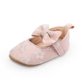 thumbnail image 2 of Yoyauz Baby Girl Mary Jane Shoes Anti Slip Rubber Sole Ballet Slippers Princess Dress Wedding Shoes Newborn Kids Shoes Toddler Shoes（0-12 Month）, 2 of 9