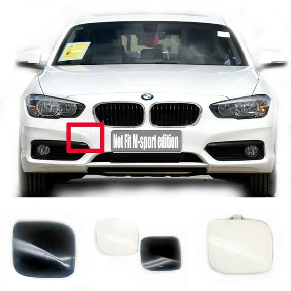 Trimla Front Tow Cover for 15-18 BMW1 Sedan F20LCI Wagon F21LCI 116i 118i 120i 125i 125d Hatchback 2015 2016 2017 2018 bumper Hook Eye Cap 51117387170 black