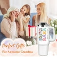 thumbnail image 2 of Personalized Mothers Day Birthday Gifts For Grandma From Grandkids, Custom Grandmas Garden Tumbler With Names, 40 Oz Travel Coffee Tumbler With Handle And Straw, Customized Gifts For Nana Women, 2 of 6