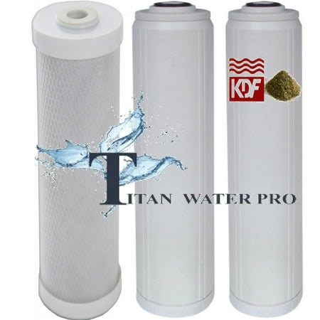 Carbon Block/Flouride Activated Alumina/KDF Multi media Water Filters (3 PC) Set