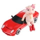 thumbnail image 4 of EeaseMX Adorno de cerdo, adorno creativo, divertido adorno decorativo de coche deportivo para el hogar., 4 of 7