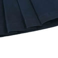 thumbnail image 3 of Bienzoe Girl's Cotton Stretchy School Uniforms Pleated Skirt Navy 4, 3 of 9