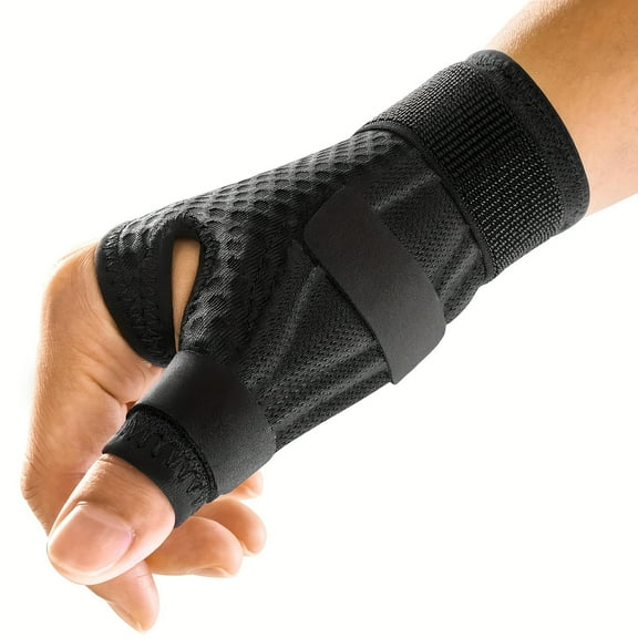 Baole Ergonomic Thumb Brace with Wrist Support – Left & Right Hand Compatible, 270° Wrap-Around Design, Adjustable Compression Straps, Available in S/M and L/XL Sizes.