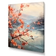 thumbnail image 2 of Designart "Pink Cherry Tree Blossoms in Summer III" Landscapes Canvas Wall Art - Traditional Blue Tree Cherry Blossom Bedroom Canvas Wall Art, 2 of 6