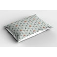 thumbnail image 2 of Ambesonne Christmas Pillow Sham 2 Pack, Xmas Season Snowflakes, 36"x20", Sea Green Pale Grey, 2 of 3