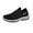 Black, variant on Women's Slip-On Walking Shoes - Breathable Knit Upper & Cushioned Soft Sole for All-Day Comfort | Lightweight Athletic Casual Sneakers