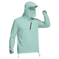 thumbnail image 5 of UV Protection Shirts for Men High Neck Long Sleeve Pullover Top UPF 50+ Lightweight Breathable Shirt with Built In Face Cover, 5 of 5