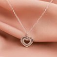 thumbnail image 5 of Collar De Silueta De Corazon Con Zirconias De Plata 925, 5 of 5