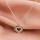 thumbnail image 5 of Collar De Silueta De Corazon Con Zirconias De Plata 925, 5 of 5