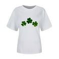 thumbnail image 4 of LSLJS T-Shirt à Col Rond de la Saint-Patrick à Imprimé Quatre Feuilles à Manches Courtes Décontracté Ample Haut à Manches Courtes Haut/chemise à Manches Courtes à Col Rond, Cadeaux pour Femmes, 4 of 4