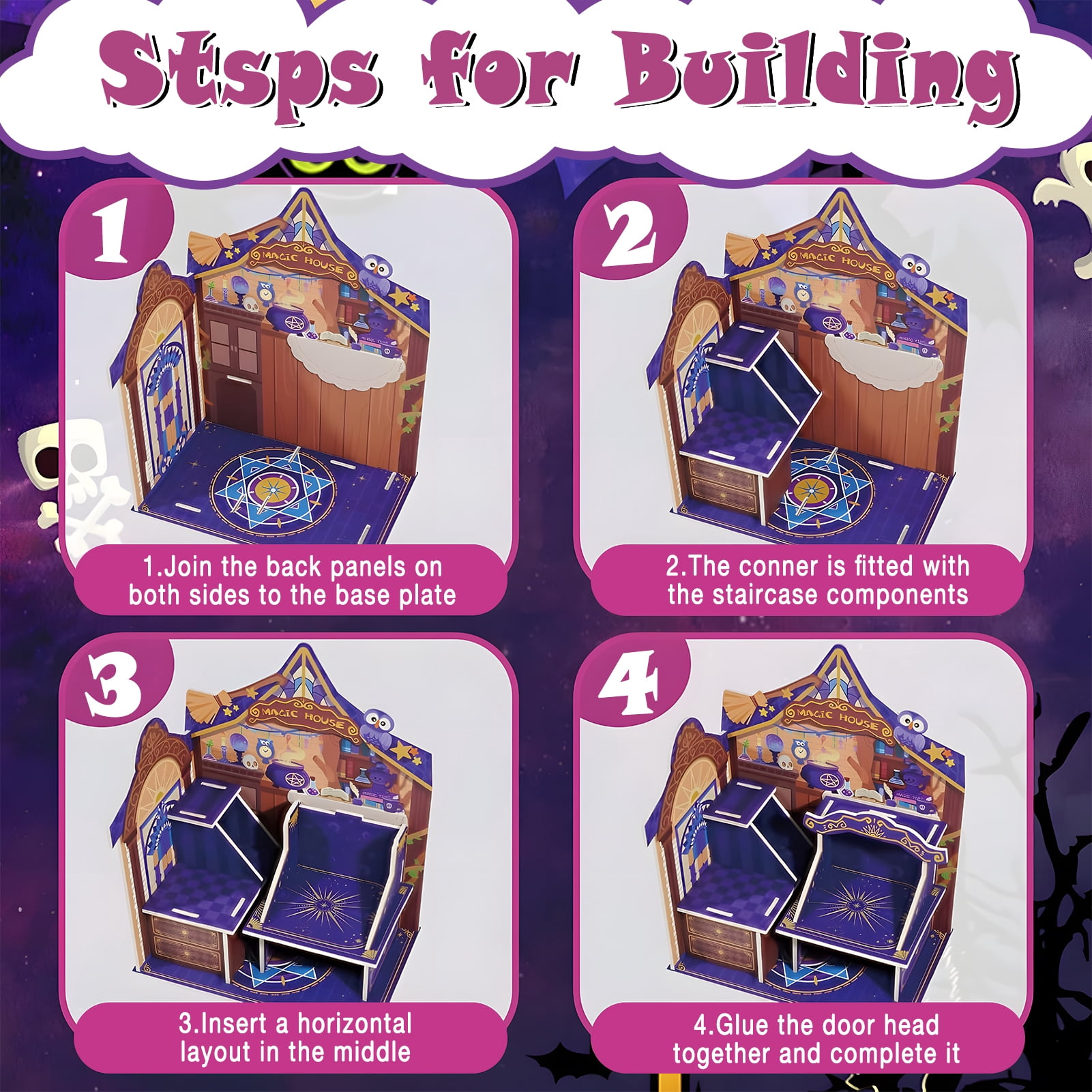 KiddiTouch Fairy Potion Kit with DIY Magical House, 30 Bottles Magic Potions Making Kits for Kids, Creative Toy Birthday Gift for Girls and Boys Age 6 7 8 9 10 11 12 Years