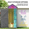 thumbnail image 3 of Remise de Jardin Grise - Armoire à Outils Extérieure de 30 Pouces x 21 Pouces de Hauteur avec 3 Tablettes / Rangement de Cour Résistant aux Intempéries pour Patio et Jardin, 3 of 7