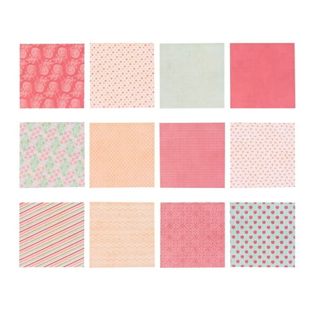 

NUOLUX 24 Sheet Creative DIY Paper Delicate Decorative Paper Adorable 6-inch Background Paper for Scrapbook Photo Album（12 Random Style 2pcs for One Set)