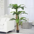thumbnail image 4 of Artificial Tree, Simulation Potted Plants, Tall Fake Plants for Home Office Modern Decoration 6FT Banana Tree, 4 of 7