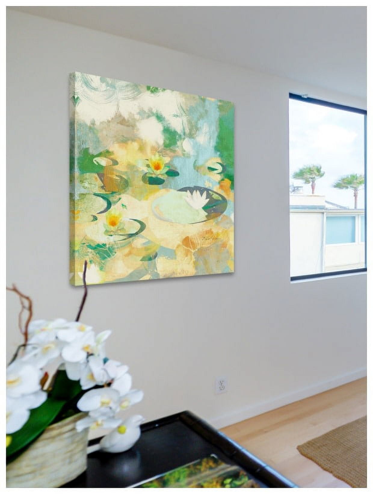 "Find a Water Lily Bloom" Painting Print on Wrapped Canvas