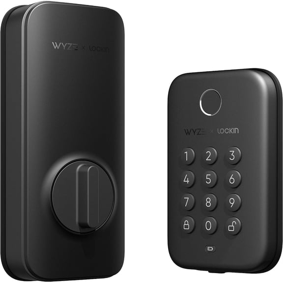 Restored Wyze Auto-Lock Bolt, Fingerprint Keyless Entry Door Smart Bluetooth Deadbolt Replacement, Backlit Keypad, IPX5 Weatherproof, in-App History and Scheduled Access, BHMA (Refurbished)