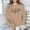 Khaki, variant on Women's Casual Loose Fit Hoodie Without Hood Stylish Fashion For Everyday Wear Hoodie Top Light Hoodie Full Zip Auntie Sweatshirt for Women Hooded Zippe Jackets Distressed Sweatshirt Ladies Sweat