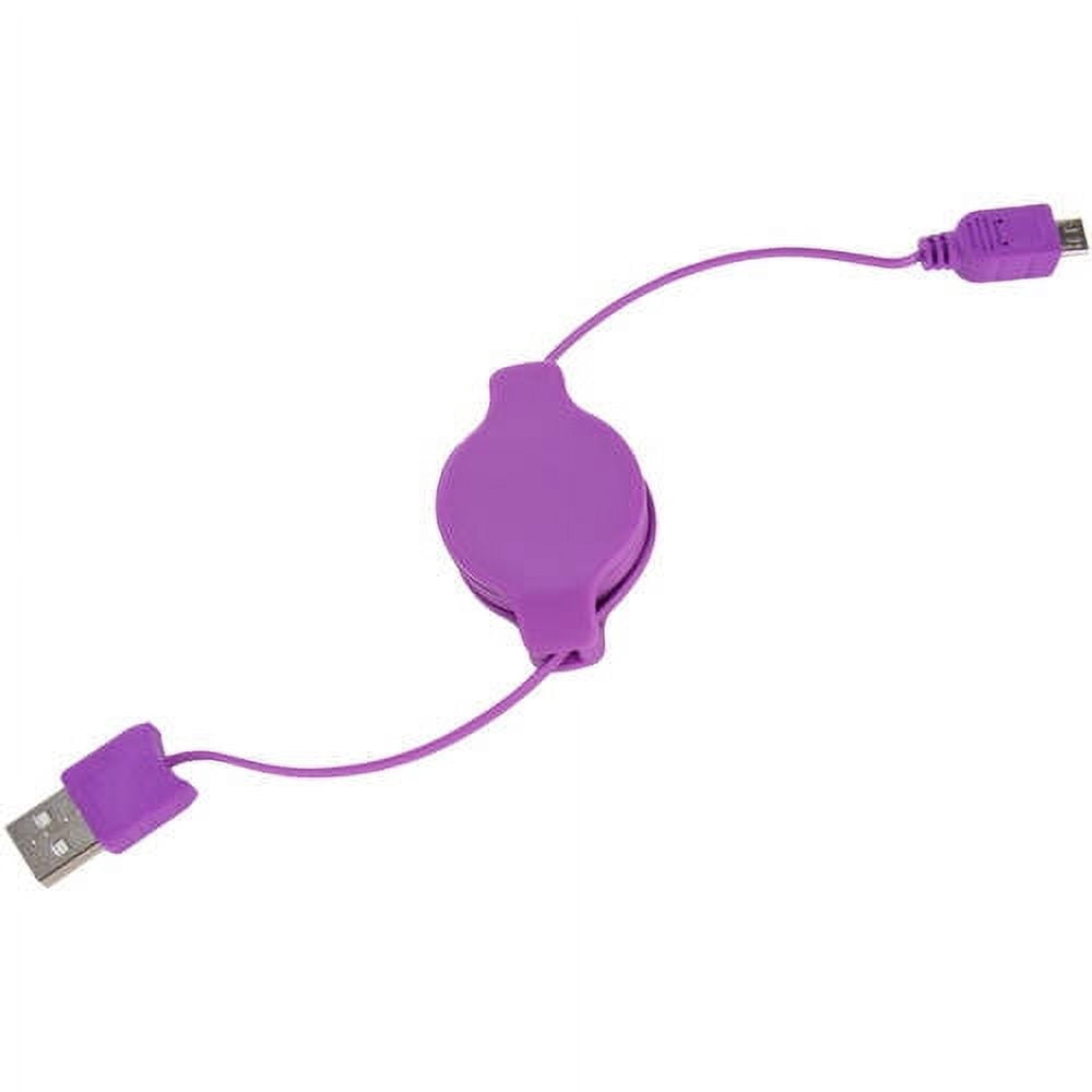 Micro USB to USB 2.0 retractable 3.2 Feet Charge and Sync cable for Android Phones and Tablets