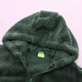 thumbnail image 6 of kpoplk Toddler Girls Boys Thin Jacket Kids Baby Girls Boys Solid Zipper Thick Warm Hooded (Green, 7-8 Y), 6 of 6