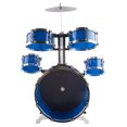 thumbnail image 6 of Classic Rhythm Toy Jazz Drum Set 6 Piece Kids Musical Instrument Playset With 5 Drums, Cymbal, Chair, Bass, Kick Pedal And Drumsticks A Perfect Beginner Gift For Toddlers And Small Children (Blue), 6 of 8