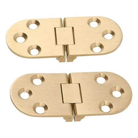 

2024 2 Sets Folding Flip Top Hinge Rustproof Round Edge 180 Degree Brass Flap Hinge with Screws for Folding Table Sewing Machine 2.0mm/0.08in