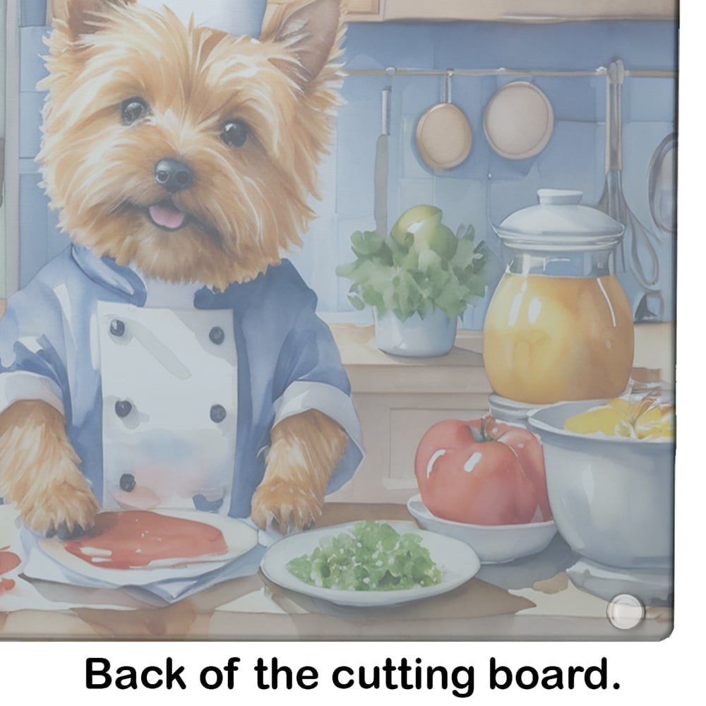 Norwich Terrier The Chef Glass Cutting Board 12 in x 15 in