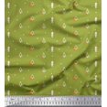thumbnail image 1 of Soimoi Green polyester Crepe Fabric Tree Christmas Printed Craft Fabric by the Yard 42 Inch Wide, 1 of 3