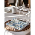 thumbnail image 6 of Vintage Blue Flower Cloth Napkins Set of 8 Reusable Dinner Napkins, Farmhouse Botanical Floral Retro Cocktail Napkin Washable Table Napkins for Wedding/Holiday Party/Baby Shower 20"x20", 6 of 7