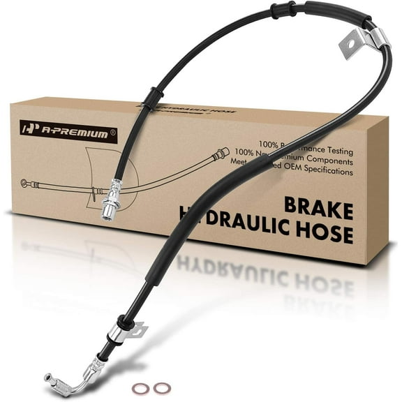 A-Premium Rear Driver or Passenger Brake Hydraulic Hose Compatible with International Harvester Models - 3200, 4100, 4200, 4300, 4400, MXT, RXT - Replace# 3554192C3