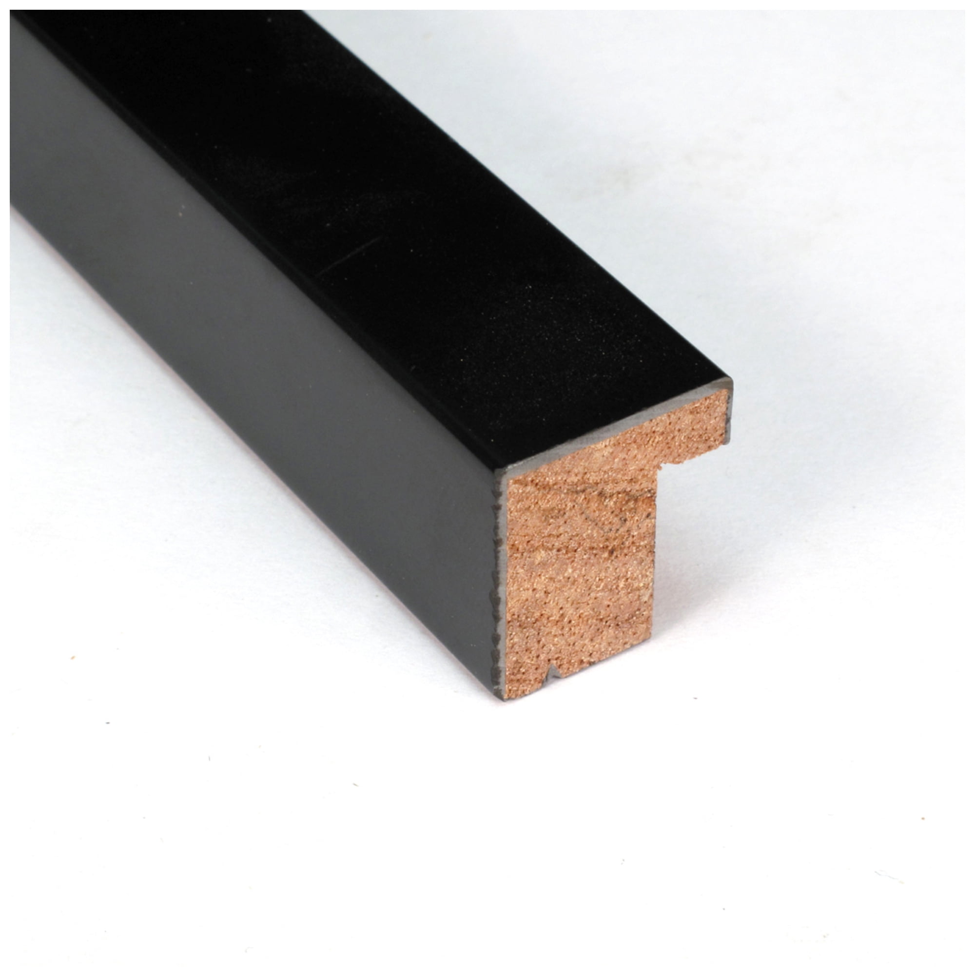 Amanti Art Natural Cork Board Wood Framed Svelte Noir Black Bulletin Board 19 in. x 13 in.