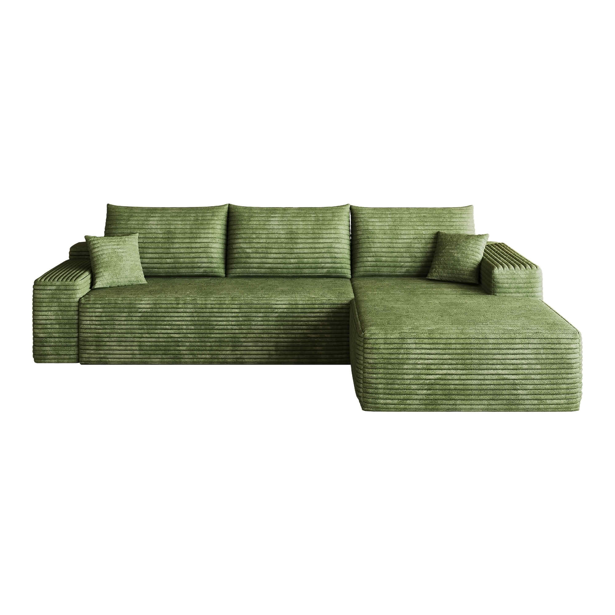 MAYEERTY 107 Inch L‑Shape Cloud Sectional Couch with Chaise, Modern Modular Deep‑Seat Sofa, Plush Corduroy Upholstered Couch, No Assembly Required for Living Room Bedroom Apartment