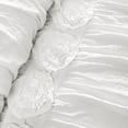 thumbnail image 5 of Lush Decor Darla Textured Ruching Comforter, Full/Queen, White, 3-Pc Set, 5 of 6