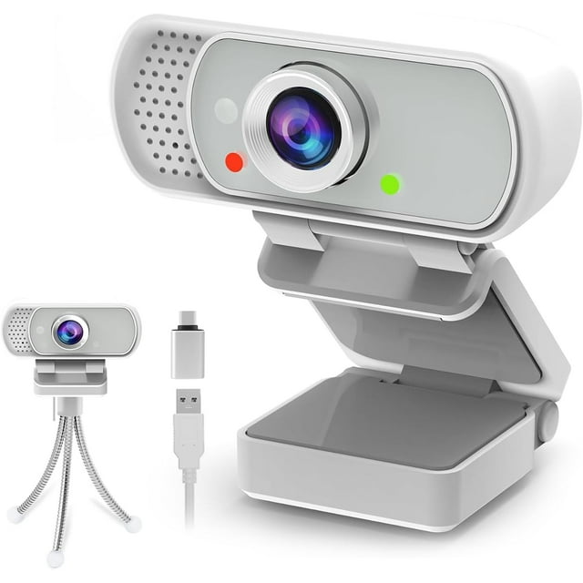 1080P Webcam with Microphone, HD Webcam Web Camera with Tripod Stand, Widescreen USB Computer Camera, Streaming Mic Web cam for Online Calling/Conferencing,Facetime/YouTube Desktop Laptop PC