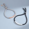 thumbnail image 4 of Pulsera de plata de ley s925 para parejas que se enamoran, para hombres y mujeres, un par de joyas tejidas a mano con diseño de nicho simple, 4 of 6