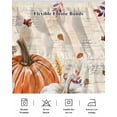 thumbnail image 5 of Fall Thanksgiving Bed Skirt King Size 16 Inch Drop, Pumpkin Leaves Vintage Letter Background Wrap Around Dust Ruffle Bedskirts, Wrinkle & Fade Resistant Easy Fit Bedskirt with Adjustable Elastic, 5 of 8