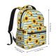 thumbnail image 2 of Easygdp Blue White Striped Sunflower A Mochila Ergonómica Versátil para Laptop - Múltiples Bolsillos, Correas Ajustables, Unisex para Escuela, Viajes y Actividades al Aire Libre-One Size, 2 of 5