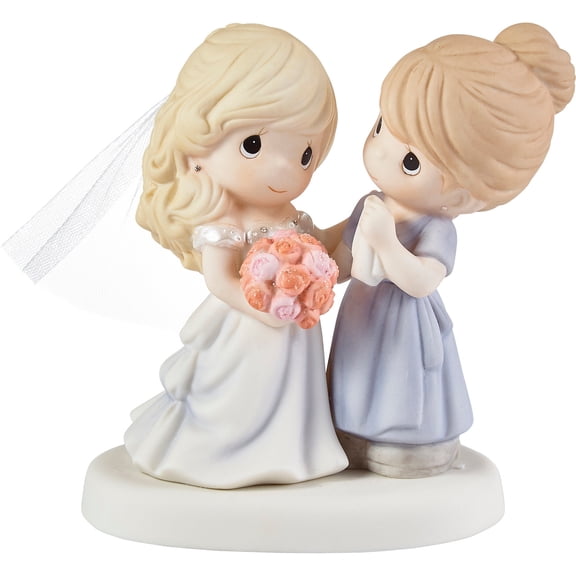 Precious Moments My Daughter, My Pride, A Beautiful Bride, Bisque Porcelain Figurine, Mother and Daughter, 1 Each