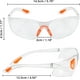 thumbnail image 1 of 12 anteojos de seguridad transparentes: anteojos protectores con lentes de plástico, puente nasal y patillas de goma para mayor comodidad, anteojos transparentes PPE, 1 of 2