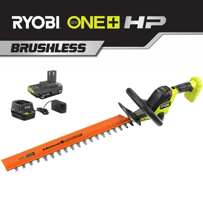 ONE 22 in. HP 18V Brushless Lithium Ion Cordless Battery Hedge