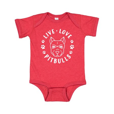 

Inktastic Live Love Pitbulls Gift Baby Boy or Baby Girl Bodysuit