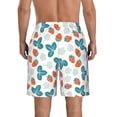 thumbnail image 3 of Kdxio Floral Strawberr Pattern Mens Casual Shorts - Drawstring Summer Beach Sports Shorts for Men, 3 of 9