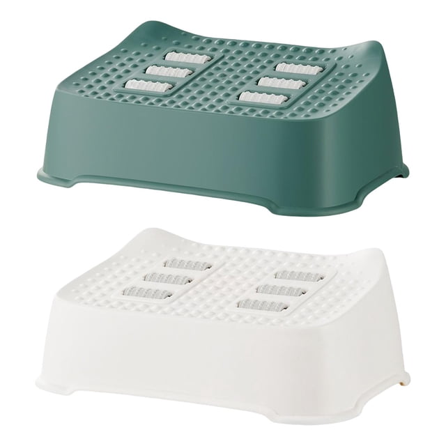 Abbracc 2PiecesCompactUnderDeskFootRestNonSkidforOfficeHomeGaming White and Green